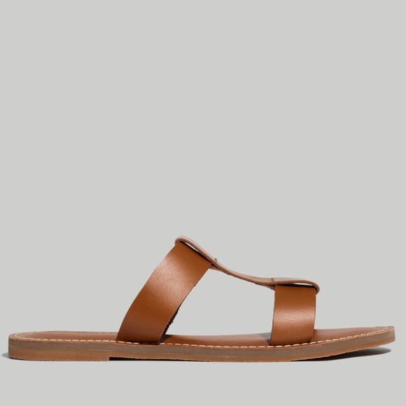 Madewell the Boardwalk T Strap Slide Sandal in English Saddle Size 10.5 NWOB - Picture 3 of 7